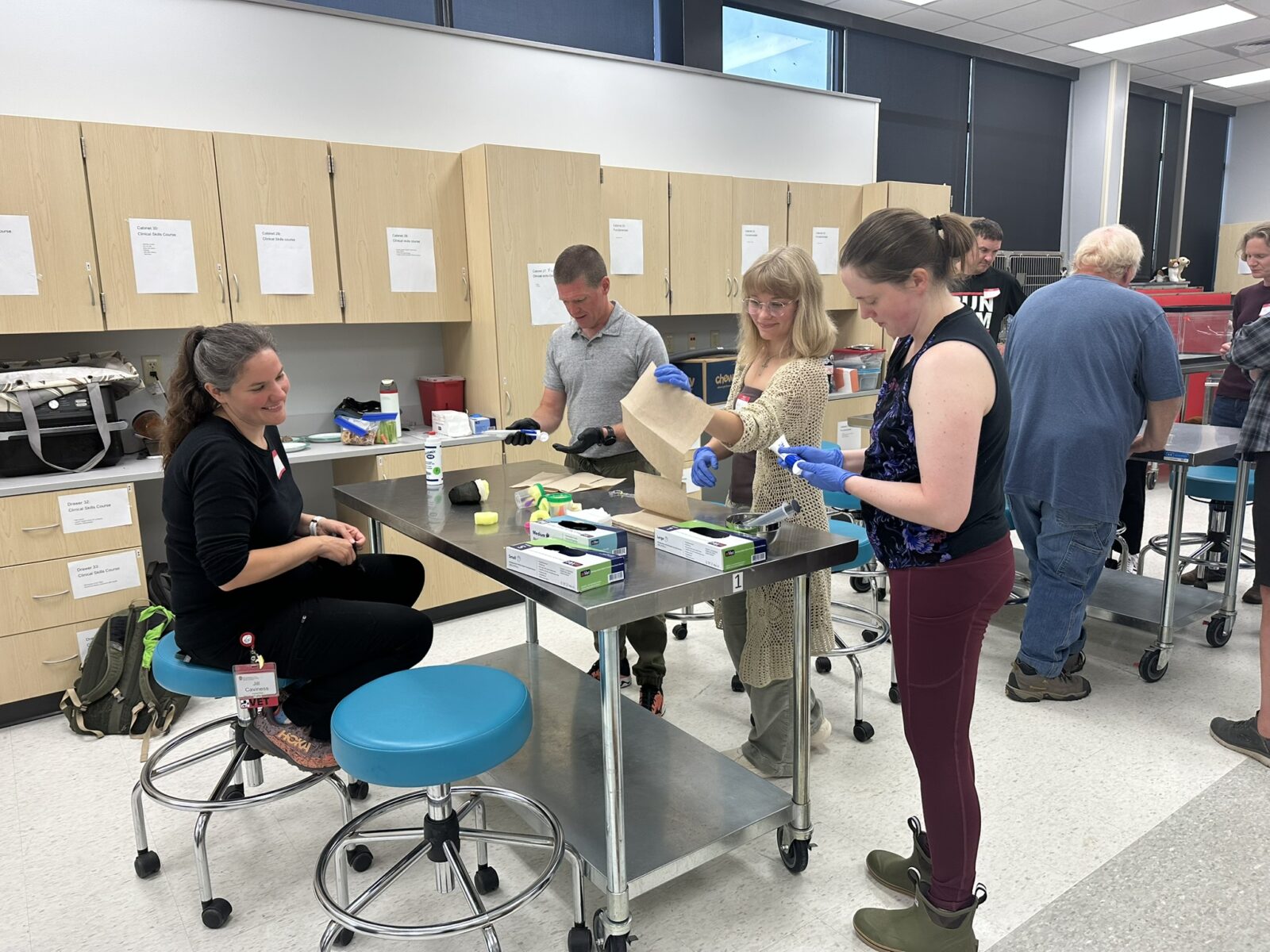 Dr. Caviness teaches clients about Anal Gland Expression; Scoot Boot Camp Fall 2025.